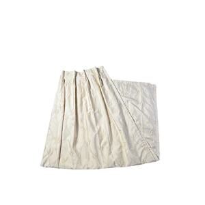 Pair Vintage Custom Pinch Pleat Curtains Drapes Panels 84 Beige Silk Luxury Leaf